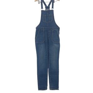 Old Navy Denim Overalls Womens 4 Blue Slim Leg Adjustable Jumper Festival Farm